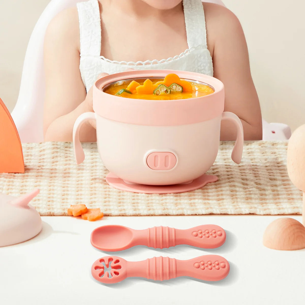 Dubbelzijdige Baby Lepel – Zachte Siliconen Voedingslepel voor Pap & Oefening (BPA-vrij)