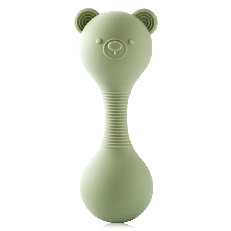 Baby Silicone Sand Hammer Toys 0 12 Months Baby Teether Toys Cartoon Bear Make Hoise Maracas Silicone Accessories for Babies