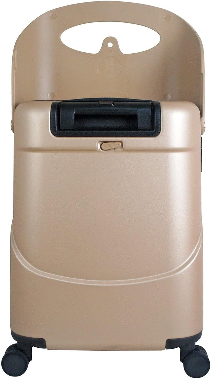 4-Wheel Carry on Luggage with Seat for Kids with Seat Belt, Waterproof Pocket, Adjustable Handle, and Hard Body with 43 Liter Capacity, Champagne Gold