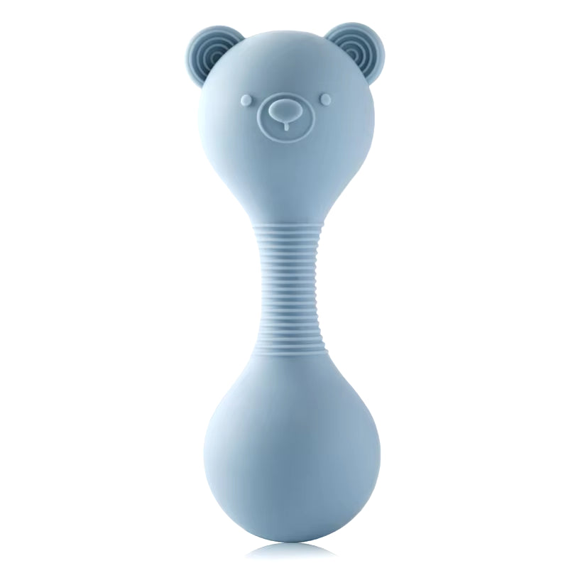 Baby Silicone Sand Hammer Toys 0 12 Months Baby Teether Toys Cartoon Bear Make Hoise Maracas Silicone Accessories for Babies