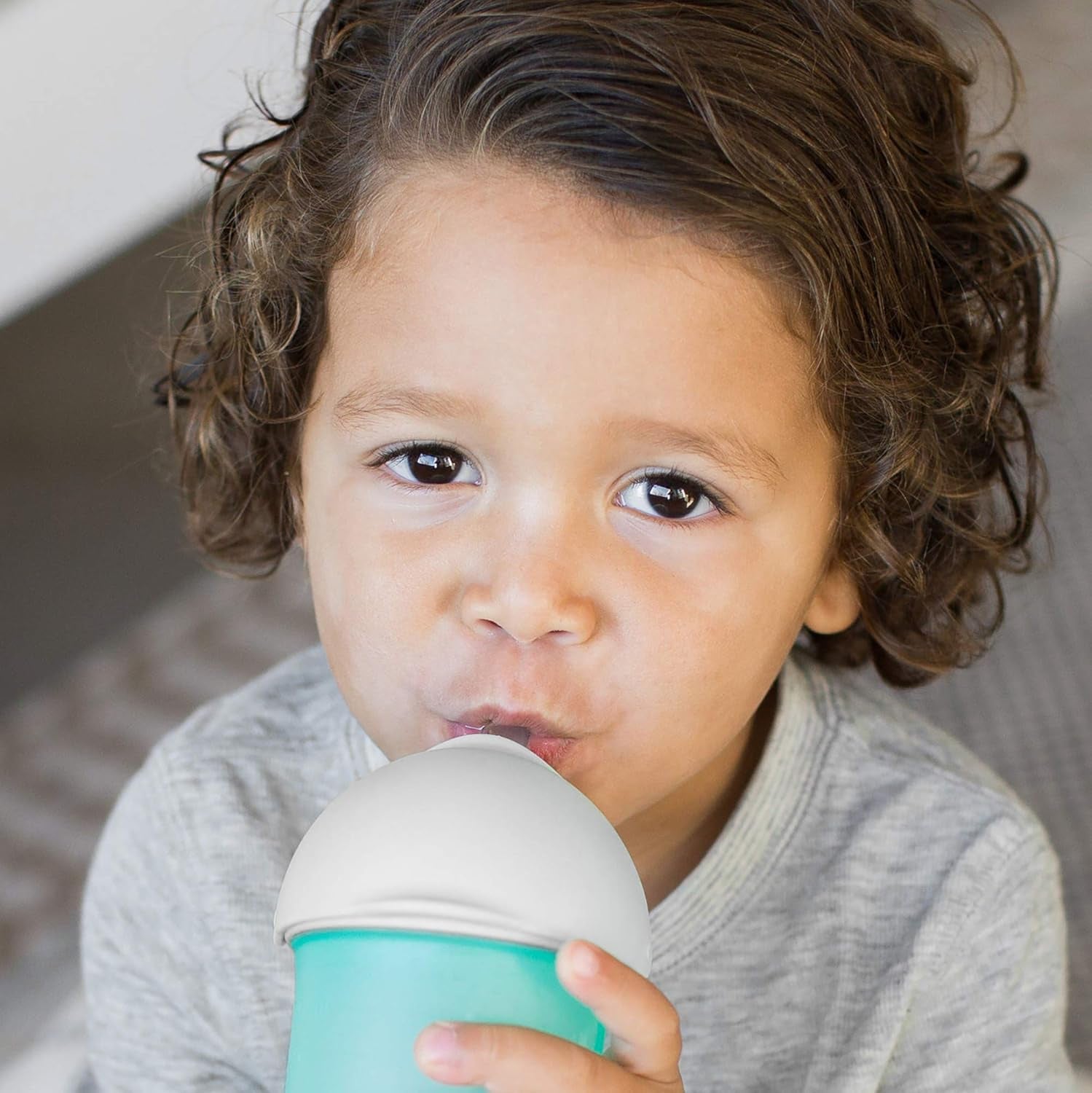 Nursh Silicone Straw Sippy Cup Lid - Conversion Top for Bottles - Toddler Cup Top - Changes Baby Bottles into Cups - 2 Count