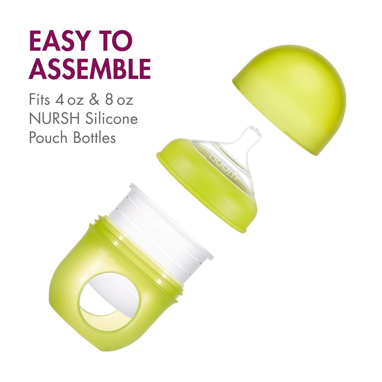 Nursh Newborn Silicone Baby Bottle Nipples - Bottle Nipples for  Nursh Newborn Bottles - Baby Bottle-Feeding Supplies - Slow Flow Baby Bottle Nipples - 3 Count
